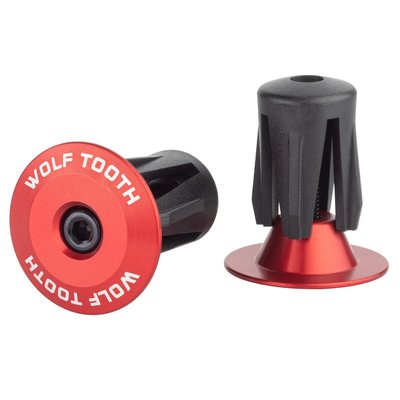 Wolf Tooth Components korki do chwytów 16-21.5mm 2szt czerwone