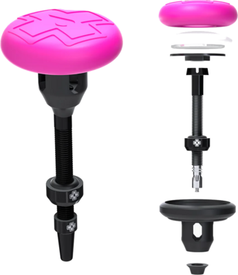 Muc-Off uchwyt Stealth Tubeless Tag Holder do AirTag + zestaw wentyli 44mm