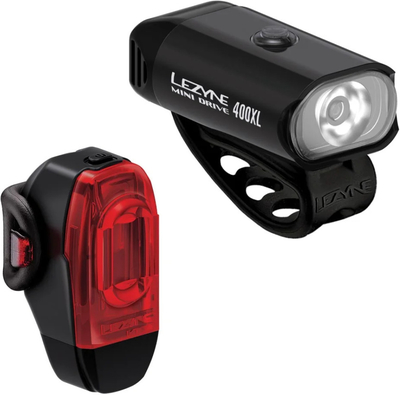 Lezyne zestaw lampek Mini Drive 400XL / KTV Drive+ 40lm
