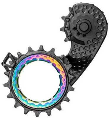 absoluteBlack wózek tylnej przerzutki Shimano Dura Ace 9100 / Ultegra 8000 PVD rainbow