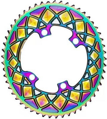absoluteBlack koronka OVAL Shimano R9100/R8000/R7000 PVD Rainbow 53T