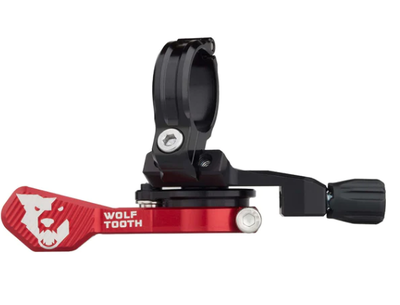 Wolf Tooth Components manetka sztycy regulowanej Remote Pro obejma 22mm czerwona