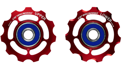 CeramicSpeed kółka przerzutki do SRAM 11rz Czerwone