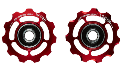 CeramicSpeed kółka przerzutki do Shimano 11rz Road Czerwone