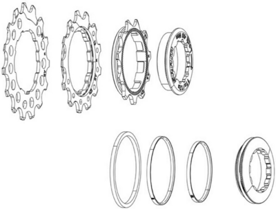 Sram zestaw pierścieni do kasety PH-1210/1230 11T-13T-15T