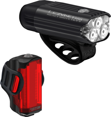Lezyne zestaw lampek React Drive 1200 + Radar Drive