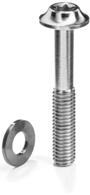 absoluteBlack śruba tytanowa Flat Mount M5x27mm 1szt szara