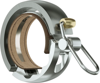 Knog dzwonek rowerowy Oi Luxe duży srebrny