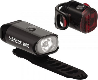 Lezyne zestaw lampek Mini Drive 400XL USB + Femto Drive USB 5 czarna