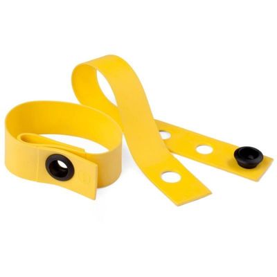 Cycloc Wrap pasek sylikonowy na nogawkę żółty