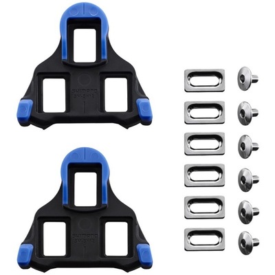 Shimano bloki do pedałów szosowych SM-SH12 2° niebieskie