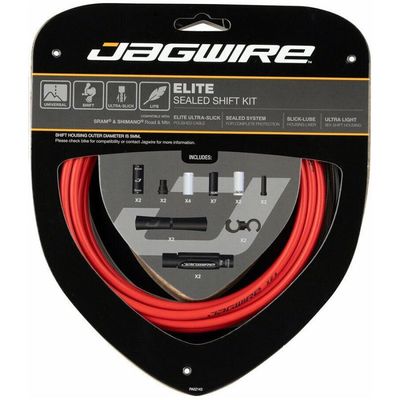 Jagwire zestaw przerzutkowy Elite Sealed 2X czerwony