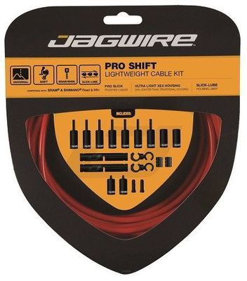 Jagwire zestaw przerzutkowy Pro 2X Shift czerwony