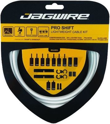Jagwire zestaw przerzutkowy Pro 2X Shift biały
