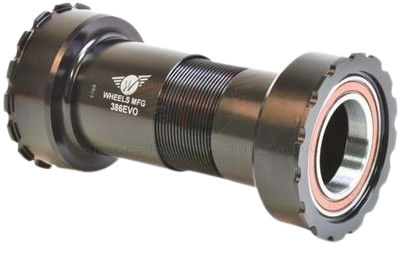 Wheels MFG suport 386EVO oś 24mm (shimano) Angular Contact czarny