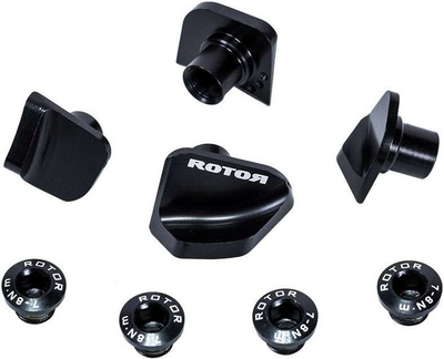 Rotor śruby + adaptery do koronek NoQ/Q-Ring 110x4 4szt Shimano Dura Ace R9100
