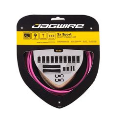Jagwire zestaw przerzutkowy Sport 2x Shift różowy
