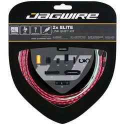 Jagwire zestaw przerzutkowy Road Elite Link 2x Shift czerwony