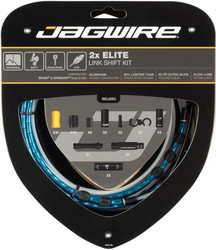 Jagwire zestaw przerzutkowy Road Elite Link 2x Shift niebieski