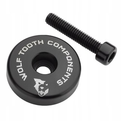 Wolf Tooth Components kapsel sterów Ultralight Cap 5mm + śruba czarny