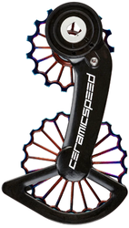 CeramicSpeed wózek OSPW 3D SRAM Red/Force AXS Hollow Ti Oil Slick PVD