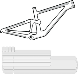 Lizard Skins naklejki ochronne Frame Protector Kit bezbarwne