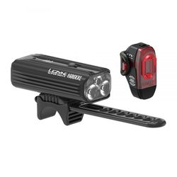 Lezyne zestaw lampek LED Super Drive 1600XXL Loaded + KTV Pro Smart Drive 75 czarne