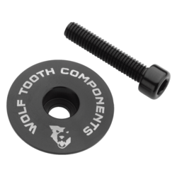 Wolf Tooth Components kapsel sterów Ultralight Cap 0mm + śruba czarny
