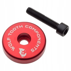 Wolf Tooth Components kapsel sterów Ultralight Cap 5mm + śruba czerwony
