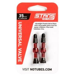 Stan’s NoTubes wentyle UNIVERSAL VALVE 35mm UST 2szt czerwone