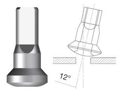 Sapim nypel Polyax alu Up Side Down srebrny 2mm | 12mm 10szt